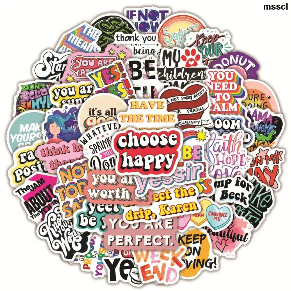 50pcs Inspirational Quote Stickers Vision Board Motivational Sticker for Adults Teens Students Teachers Aesthetic