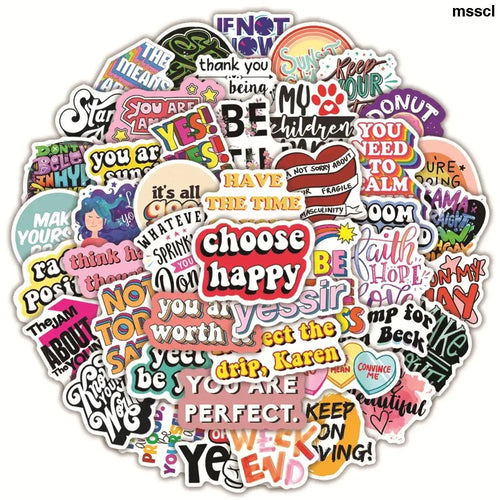 50pcs Inspirational Quote Stickers Vision Board Motivational Sticker for Adults Teens Students Teachers Aesthetic