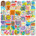 56PCS Cute Bible Inspirational Colorful Graffiti Stickers Inspirational Text Stickers - 56PCS - Stickers