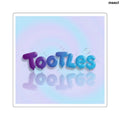 Copy of Tootles Square Sticker, Cute Retro Text Decal - 2’’ × 2’’ / White - Stickers