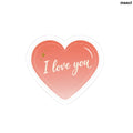 Heart-Shaped ’I Love You’ Kiss-Cut Sticker – Romantic Valentine Laptop Decal - 3’’ × 3’’ / White - Stickers